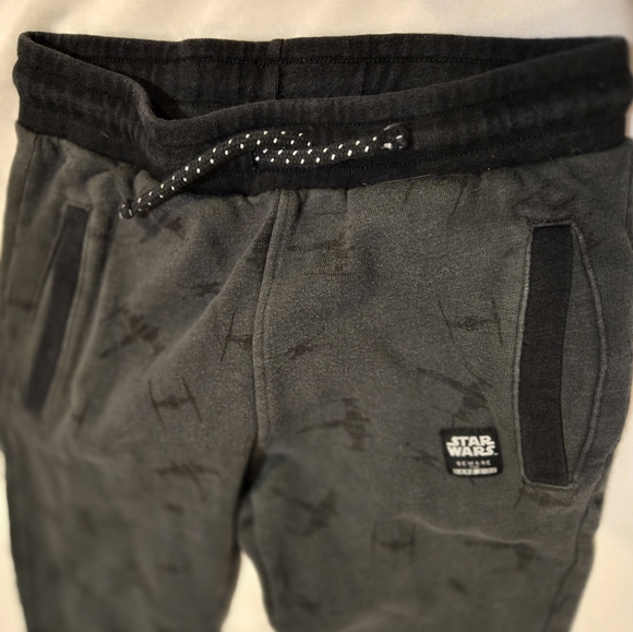 STAR WARS x ZARA Grey Fighter Plane Drawstring Pocket Joggers Boy's 7 - Picture 3 of 5
